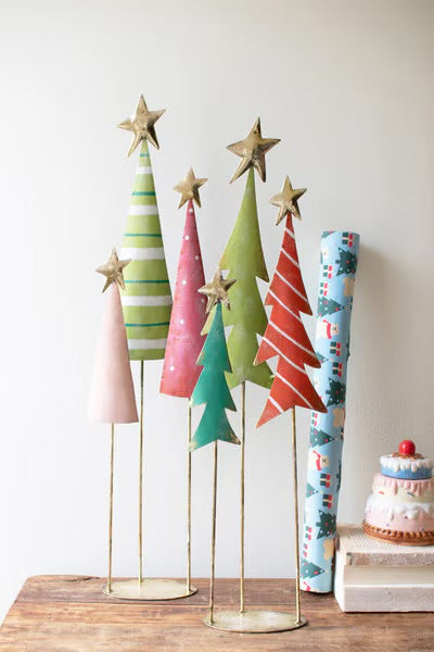 Whimsical Starry Tree Trio