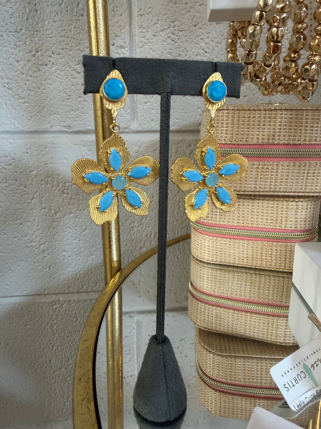 Turquoise Garden Statement Earrings
