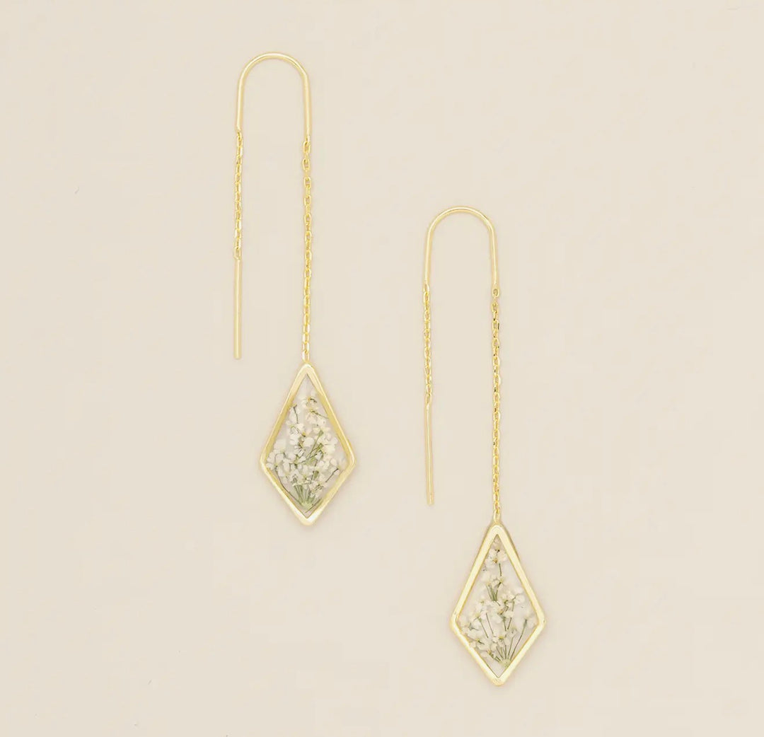 Whispered Bloom Threader Earrings - FINAL SALE
