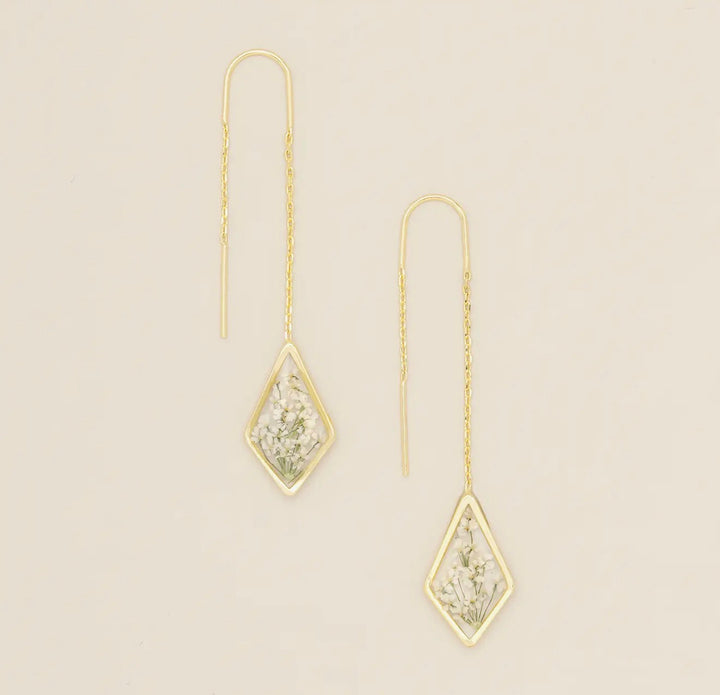 Whispered Bloom Threader Earrings - FINAL SALE