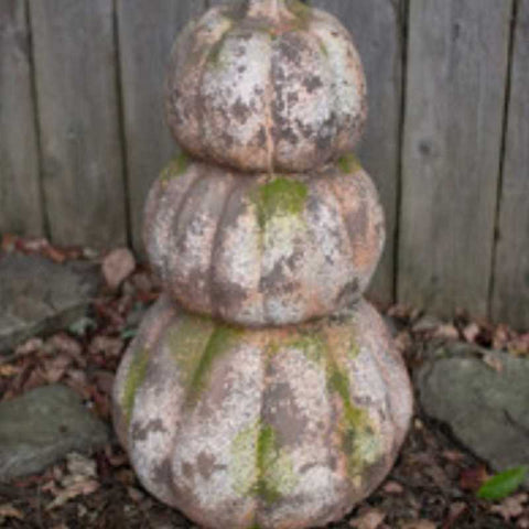 3 Stacked Faux Concrete Pumpkins