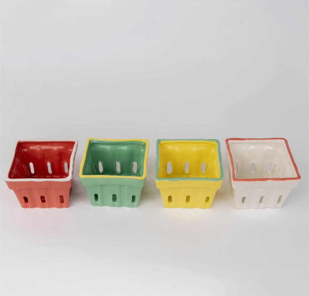 Farmers Market Ceramic Berry Box