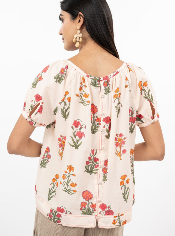 Bloom Button-Back Blouse