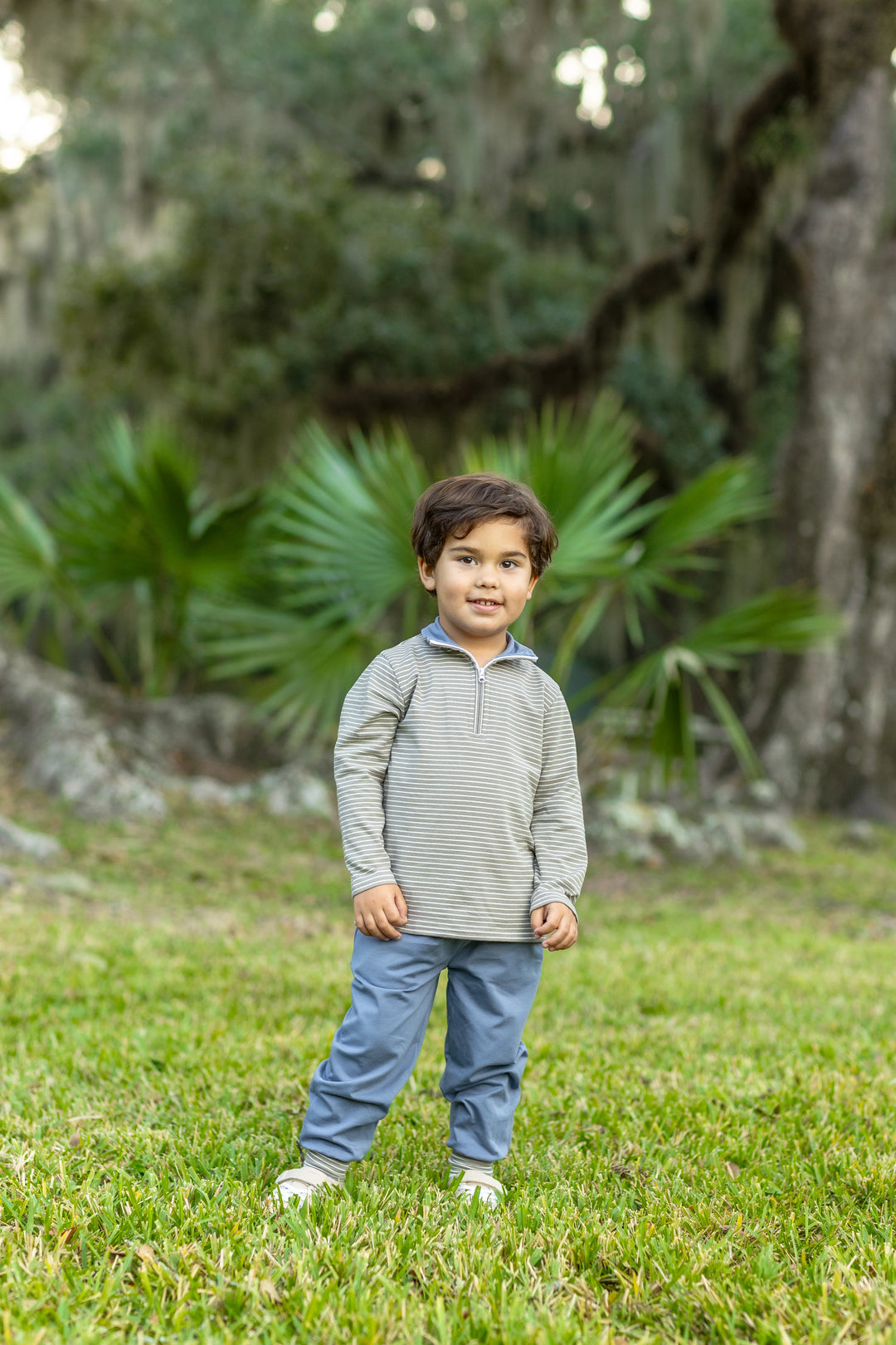 Trailside Stripe Quarter-Zip Set