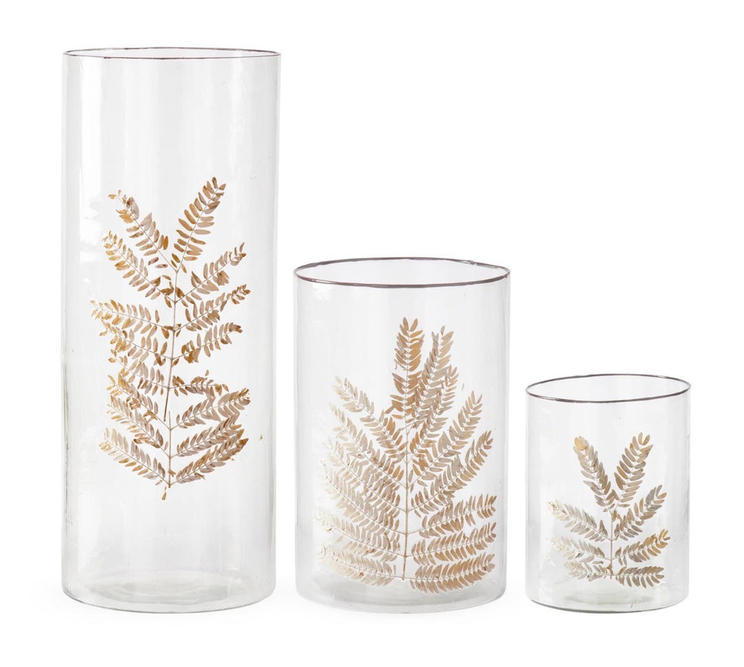 Golden Fern Glass Hurricanes