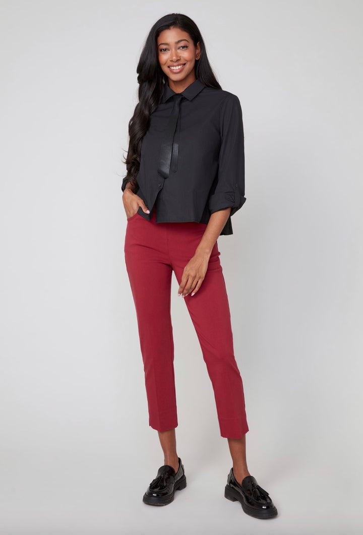 Pleated Perfection Button-Up Blouse