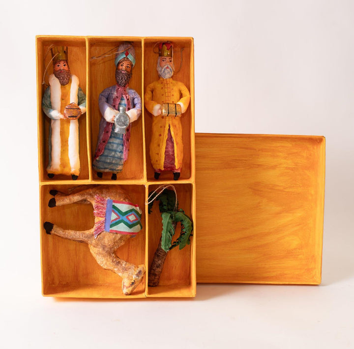 Handmade Three Wise Men Nativity Ornaments Collection