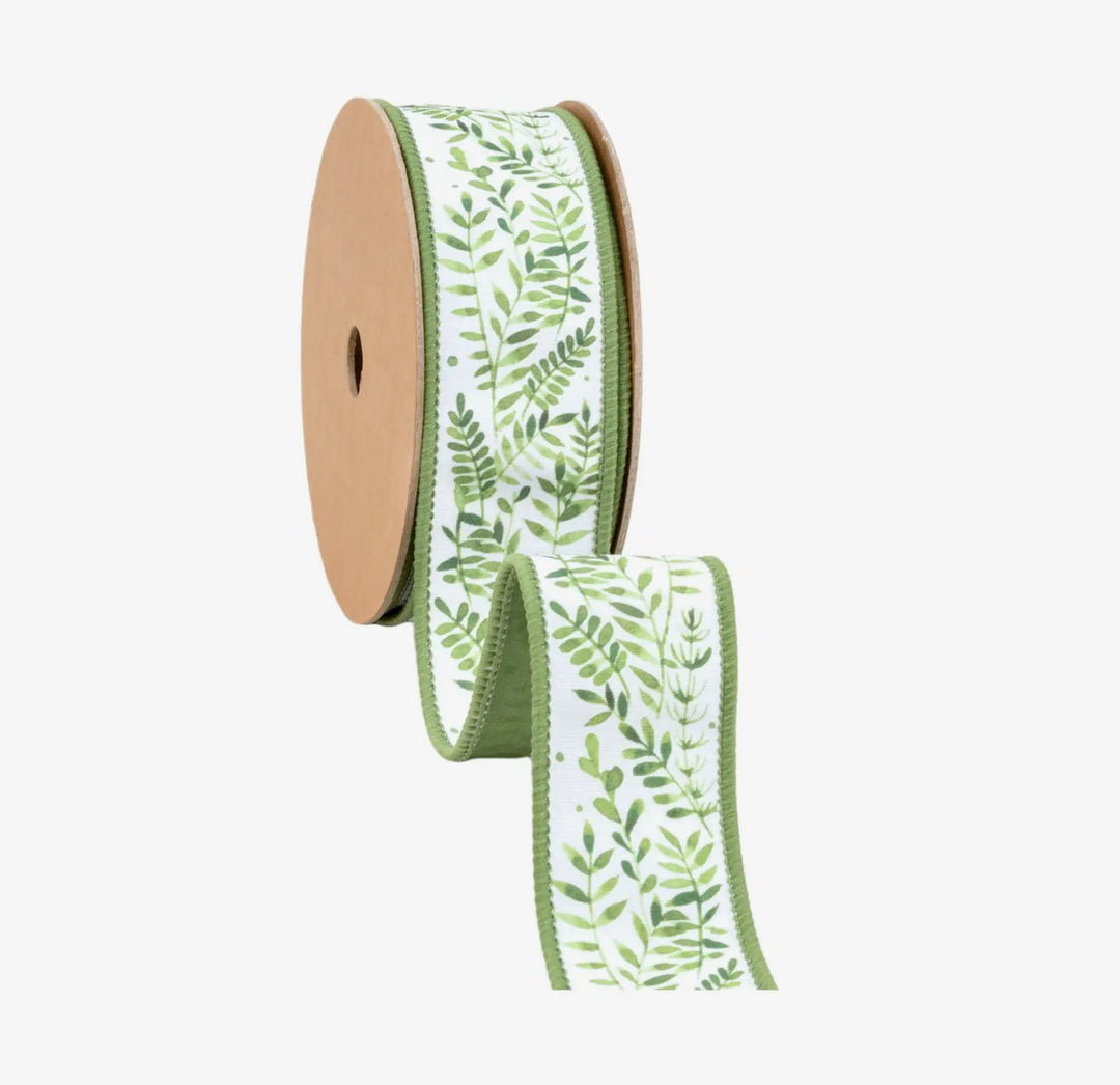 Fern Garden Reversible Wired Ribbon