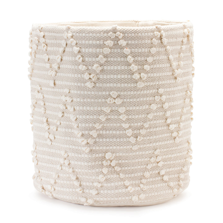Woven Pom Textured Storage Basket