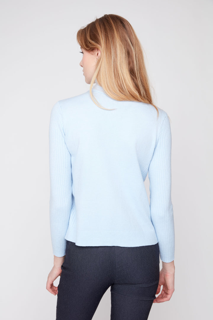 The Celeste Turtleneck Sweater – Powder Blue
