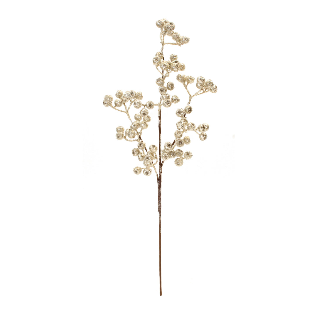 Champagne Glitter Berry Stem – 23”