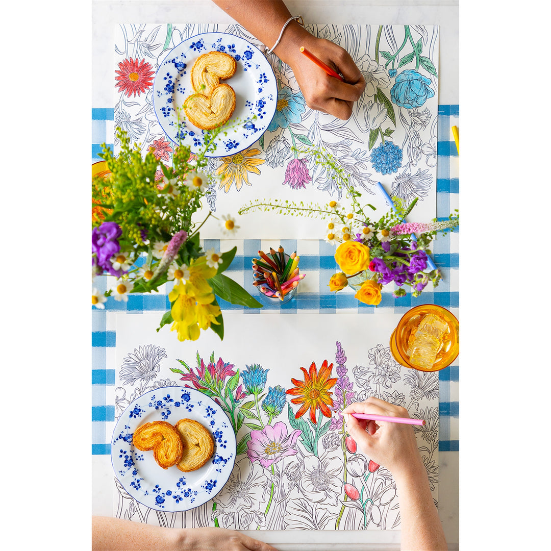 Coloring Wildflower Meadow Placemats