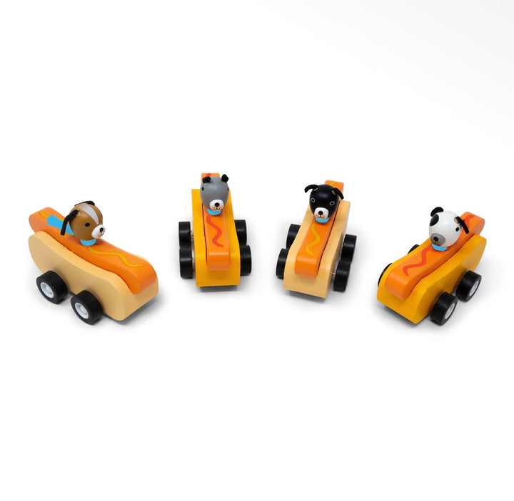 Hot Dogs Pull-Back Racing Toys