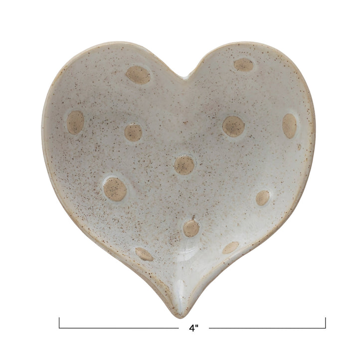 Sweetheart Speckled Stoneware Dish