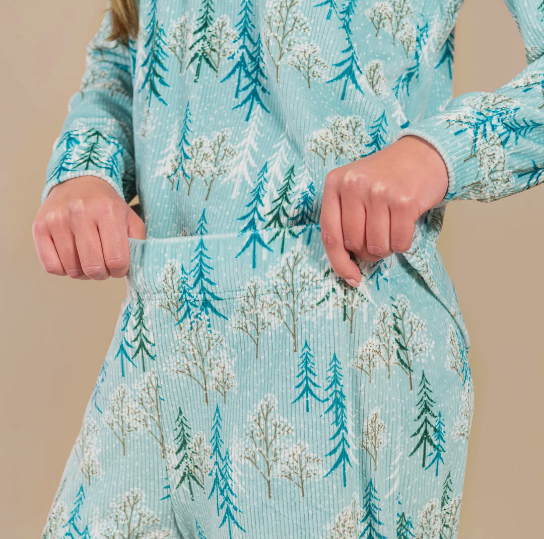 Frosted Blue Trees Pajamas