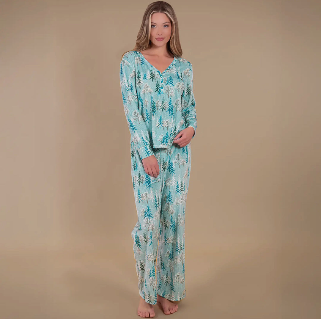 Frosted Blue Trees Pajamas