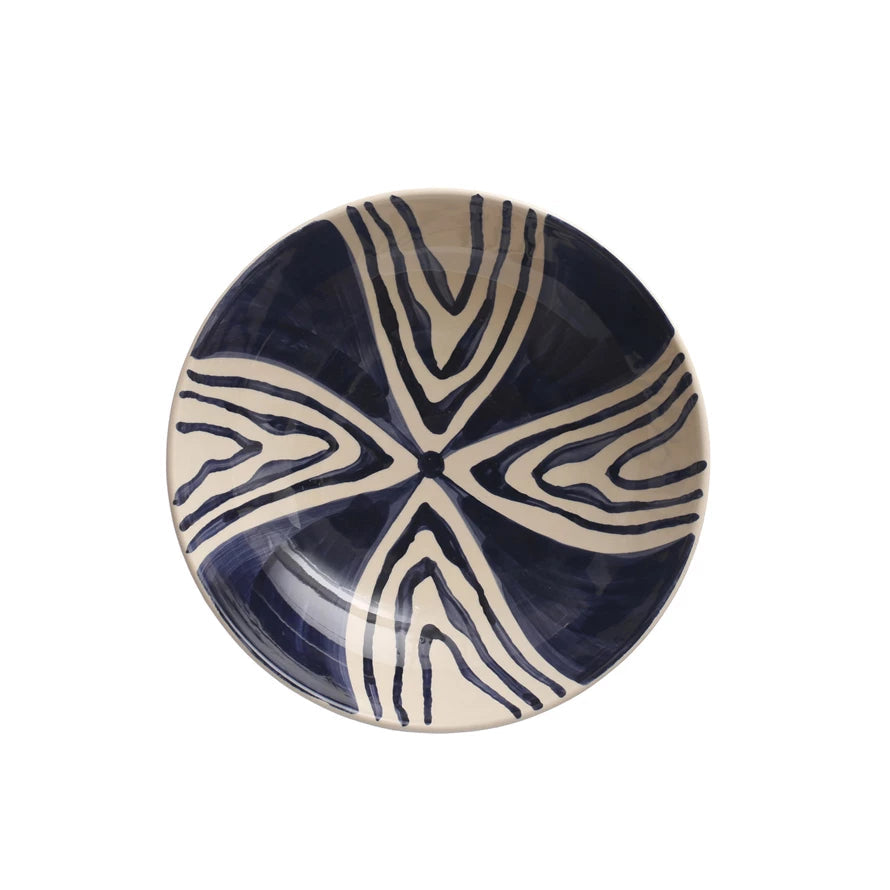 Harbor Lines Stoneware Serving Bowl