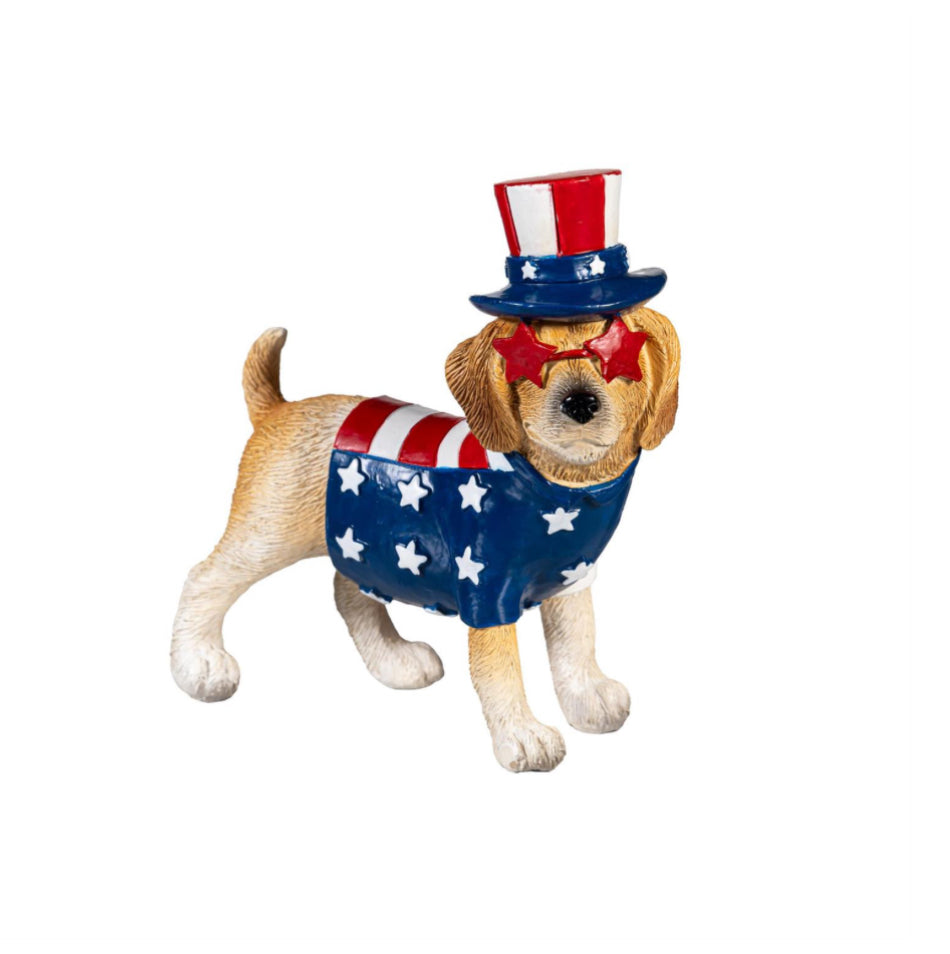 Patriotic Pup Figurines