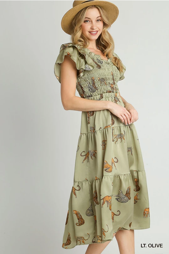 Leopard Heaven Midi Dress