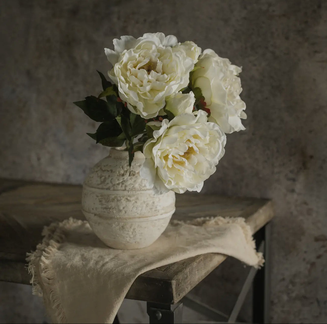 15” Cream Peony Stem