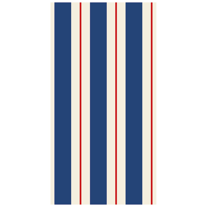 Navy & Red Awning Stripe Guest Napkins