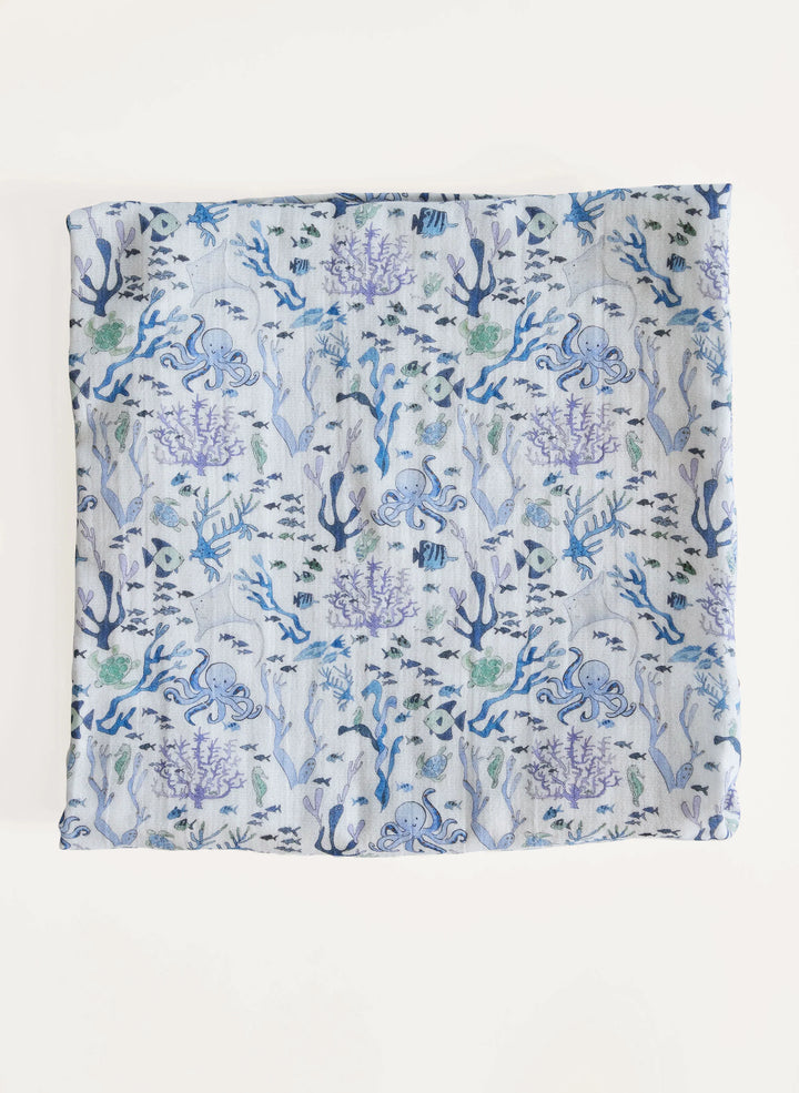 Under the Sea Muslin Shawl Blanket