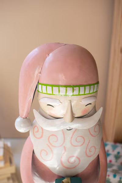Merry Maker Painted Metal Santa