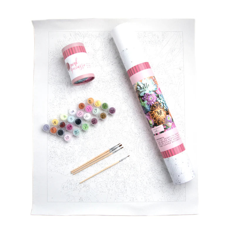Floral Paint-by-Numbers Kit