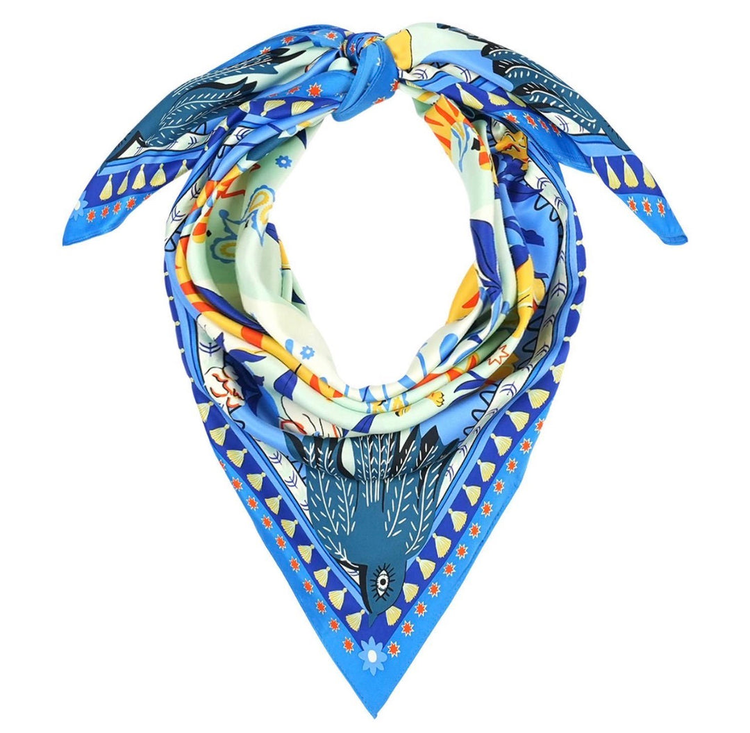 Dancing Tigers Square Scarf