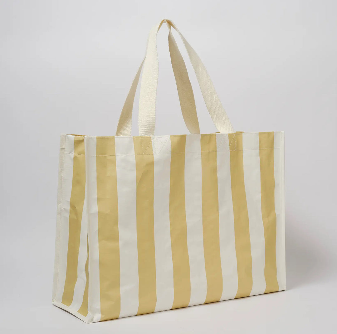 Butternut Stripe Carryall Beach Bag