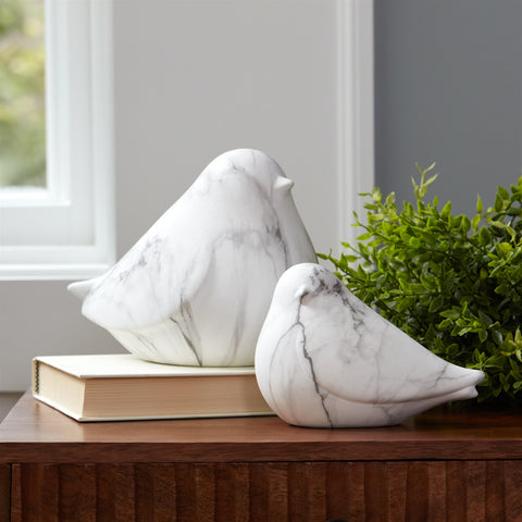 Marbled Terra Cotta Birds