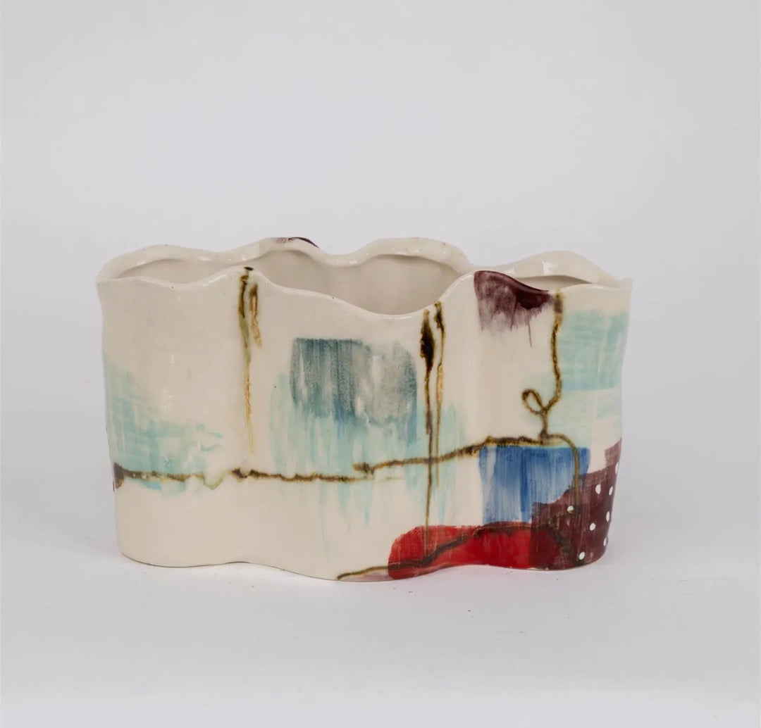 Artisan Abstract Stoneware Vase