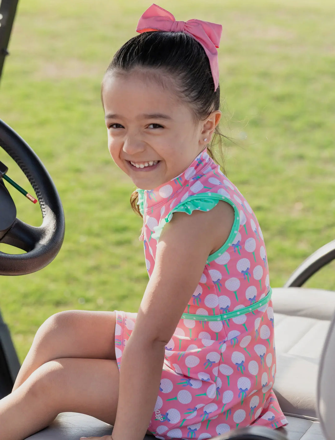 Pink Tee Time Ruffle Dress with Biker Shorts