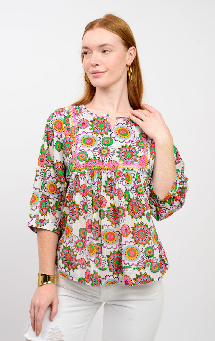 Retro Bloom Babydoll Top