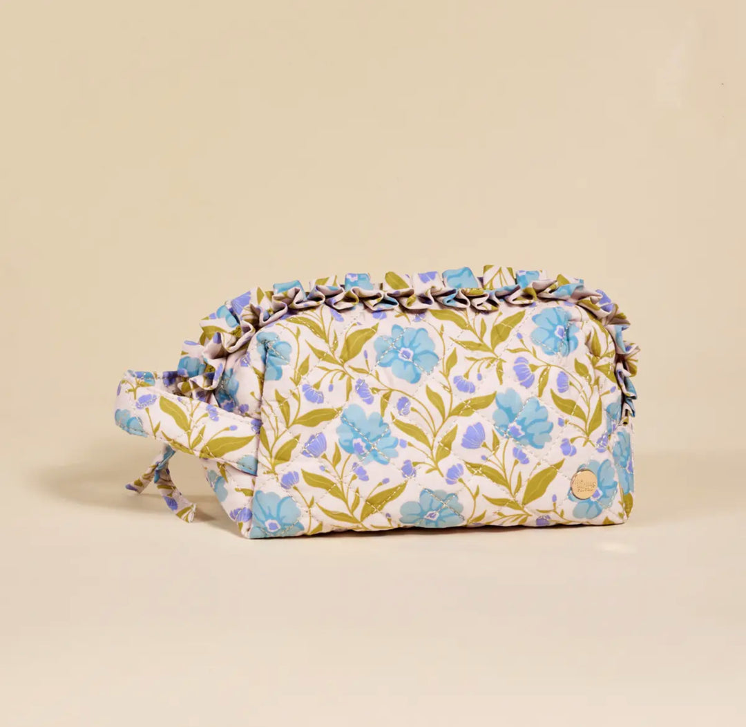 Bluebell Bloom Ruffle Cosmetic Pouch