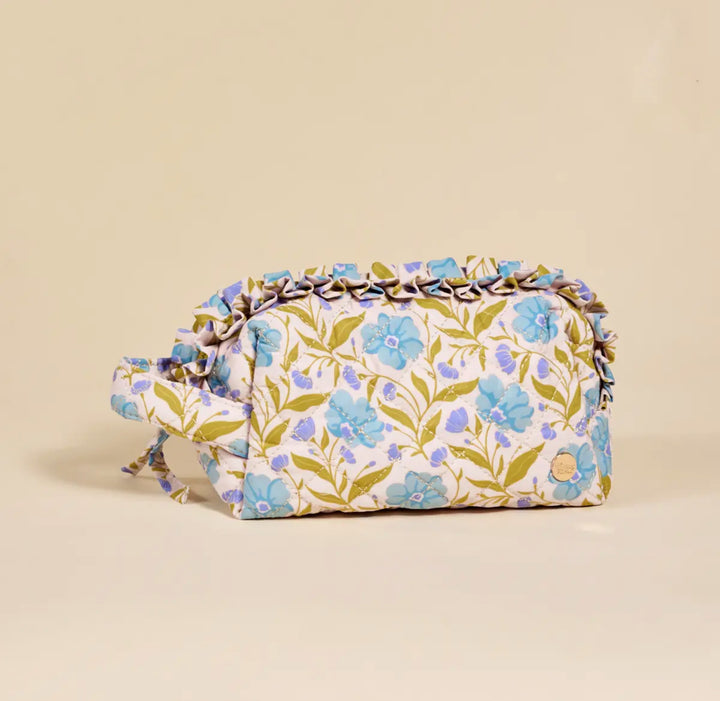 Bluebell Bloom Ruffle Cosmetic Pouch