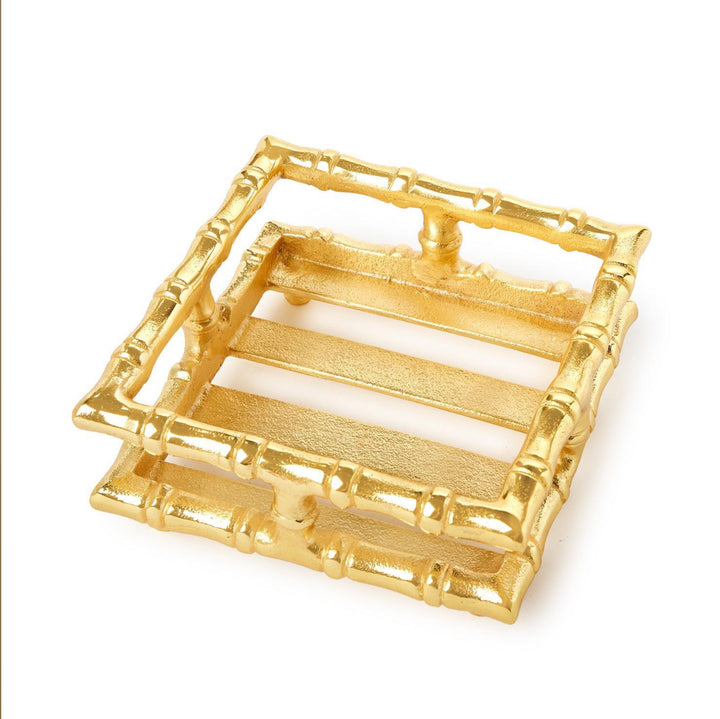 Gold Faux Bamboo Cocktail Napkin Holder
