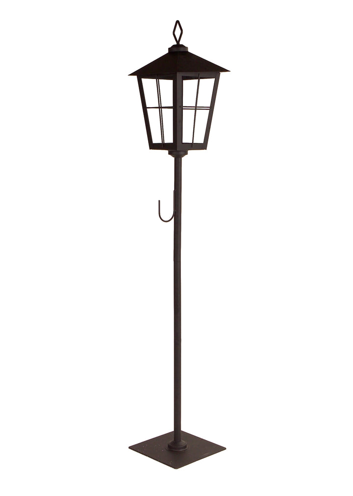 Classic Welcome Black Lantern & Wreath Stand