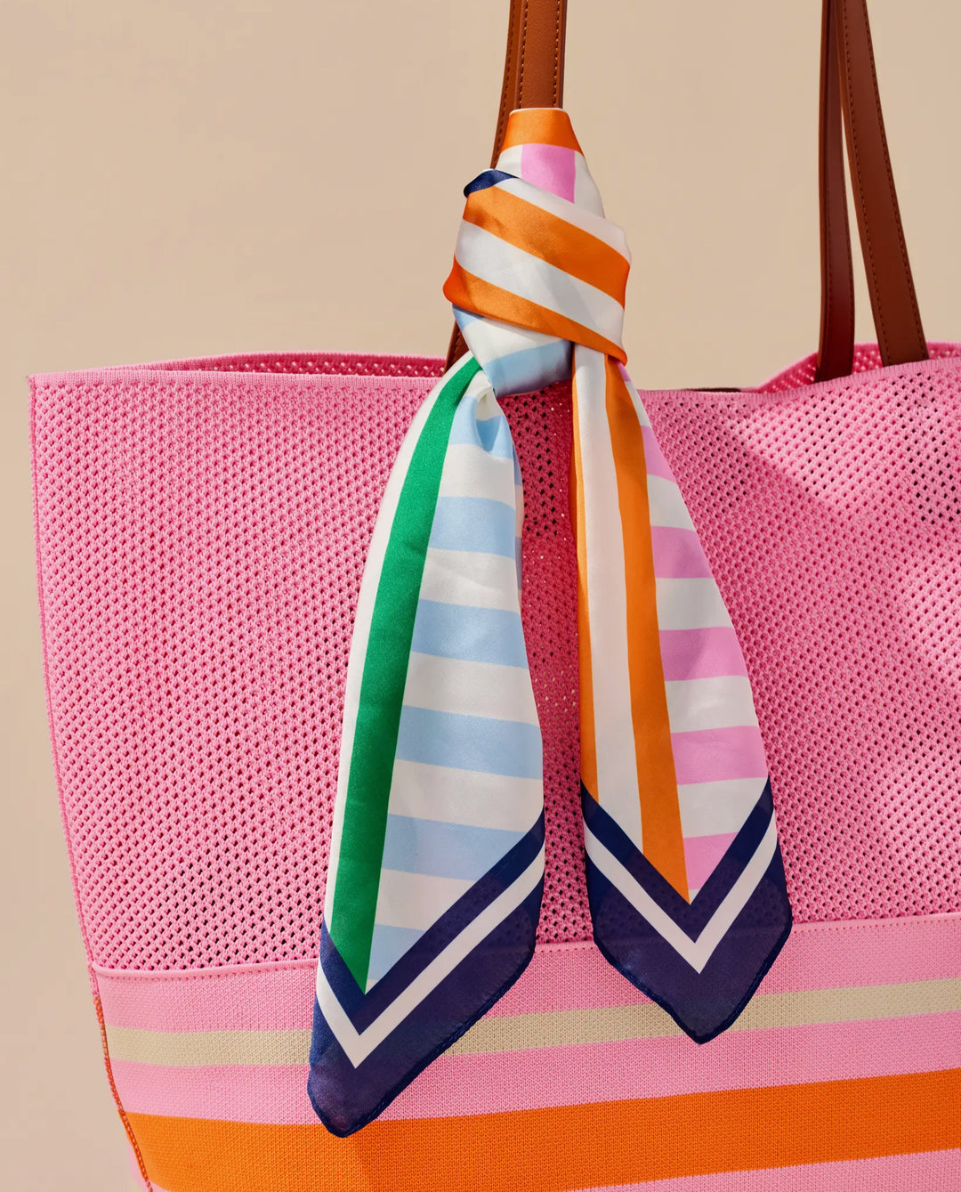 Colorblock Stripe Square Scarf