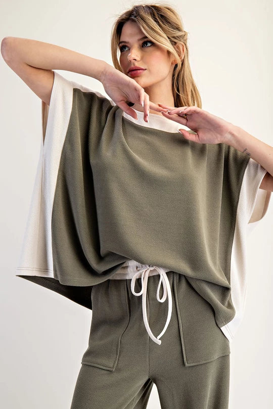 The Lounge Luxe Colorblock Top