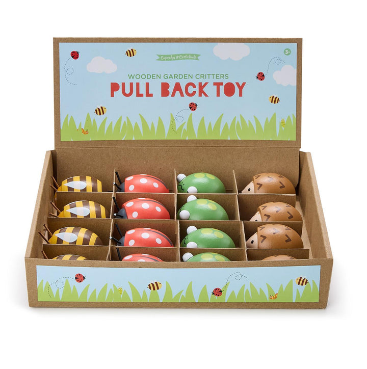 Garden Critters Wooden Pull-Back Toy