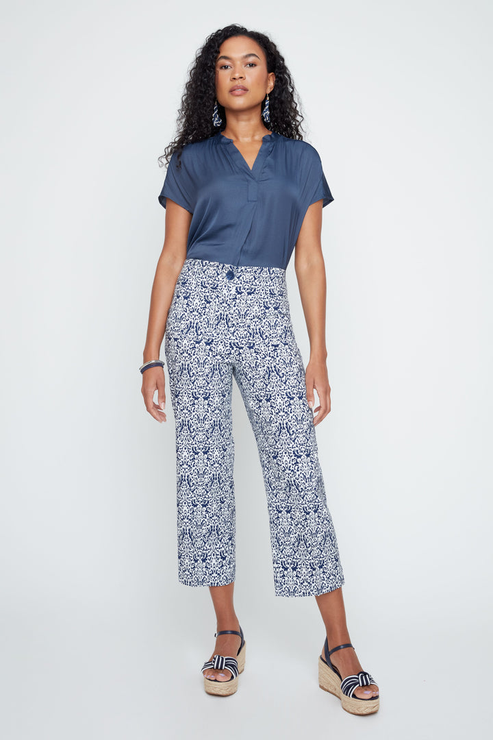 Harbor Garden Printed Crop Pant