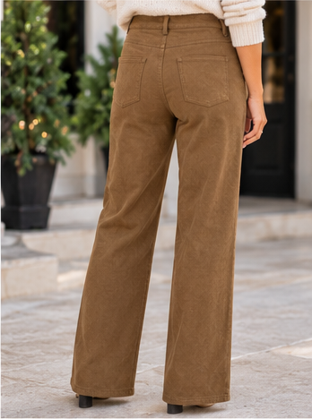 The Sloane Suede Wide Leg Pants