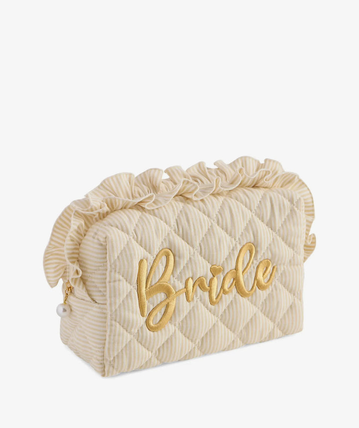 Ruffle Bride Quilted Pouch
