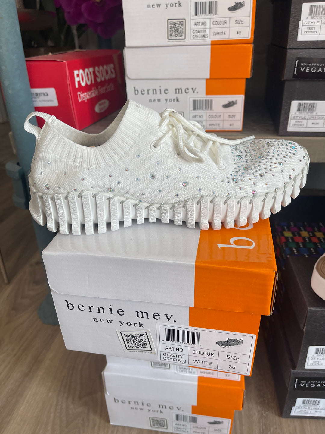 White Gravity Crystals Sneakers