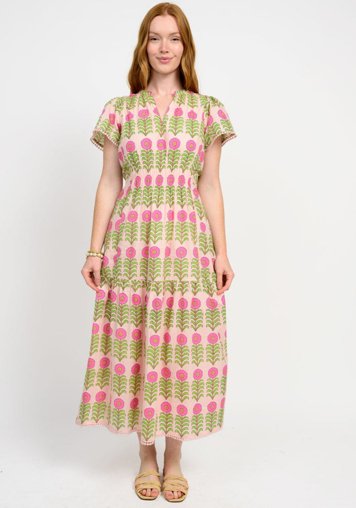 Blush Garden Midi Dress
