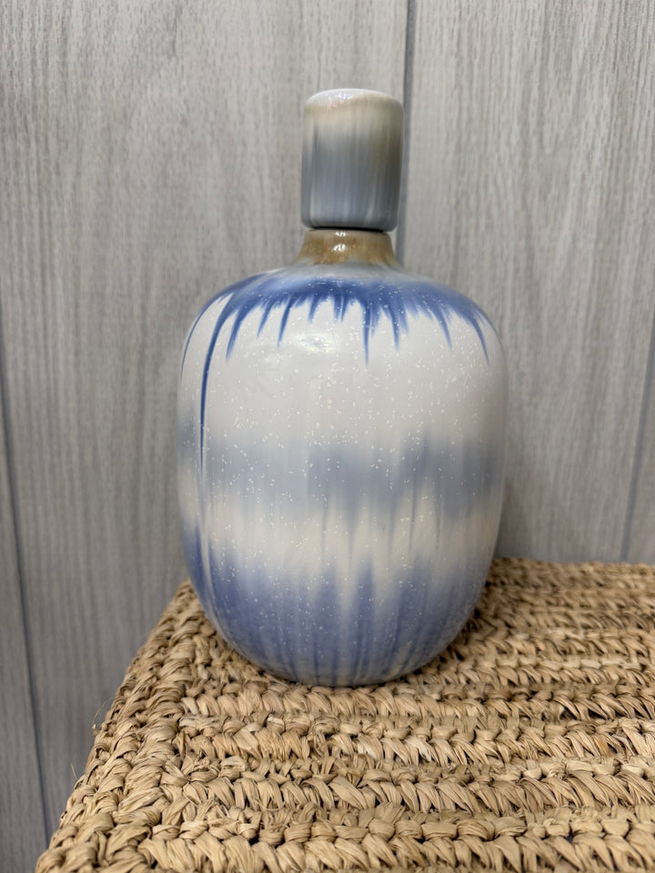 Indigo Tide Stoneware Bottle Jars
