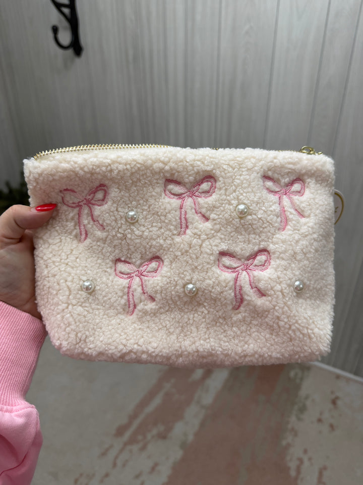 Blush Bow Cosmetic Pouch