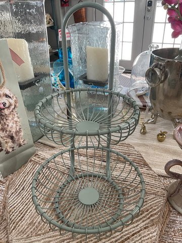 Two-Tier Metal Basket
