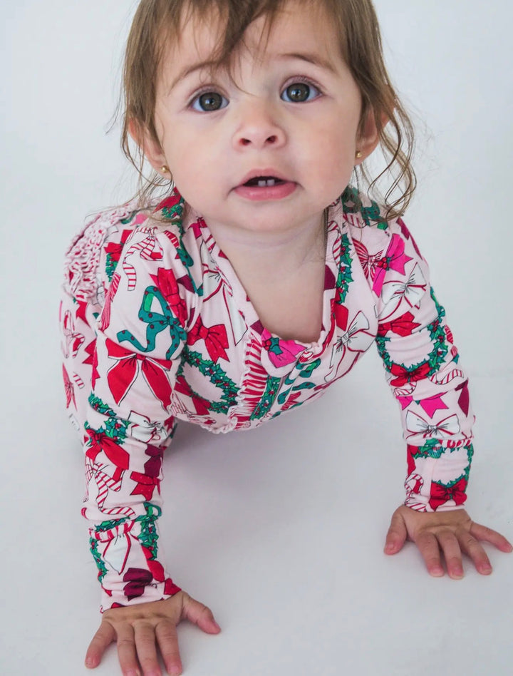 Bows & Wreaths Convertible Onesie